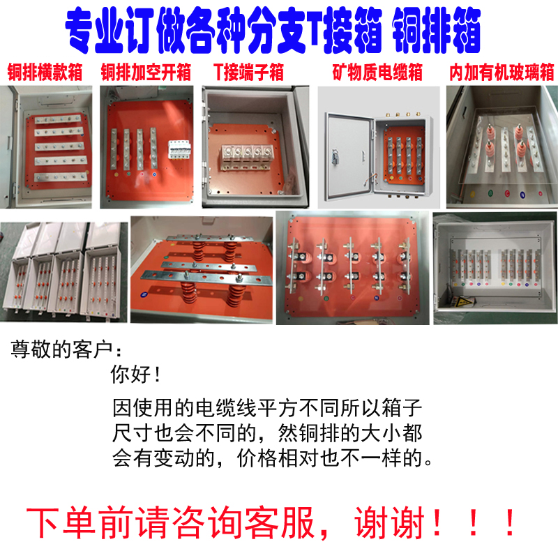 T接箱矿物质绝缘电缆分支箱铜排箱转换箱接线分流箱铜排端子箱 - 图2