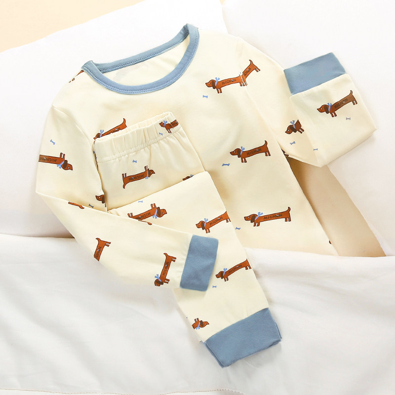 儿童秋衣秋裤纯棉春秋季宝宝男孩女童薄款棉毛衫男童保暖内衣套装,淘宝优惠券,粉丝福利购,淘宝优惠卷