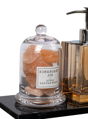 样板房间浴室卫生间洗漱摆件水晶洗手液瓶香薰托盘乳液瓶套装展厅