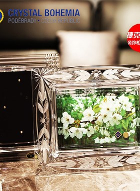 捷克进口BOHEMIA水晶相框摆台玻璃照片框创意7寸相框校园时光相框