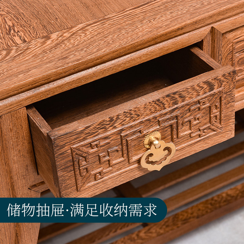 红木茶桌椅组合实木仿古茶艺桌中式小型功夫茶几茶台鸡翅木泡茶桌,淘宝优惠券,粉丝福利购,淘宝优惠卷