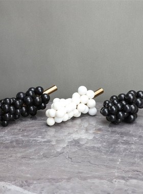 新中式大理石葡萄摆件样板间办公室客厅茶几电视柜家居桌面装饰品