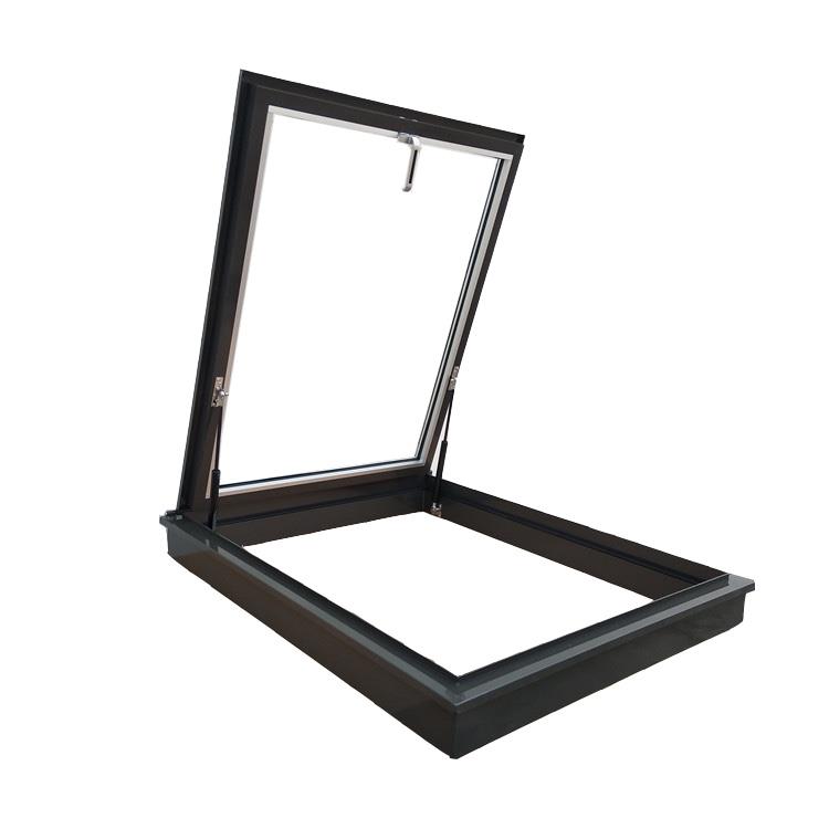 加厚铝合金斜屋顶天窗阳光房中空玻璃阁楼窗定制电动地下室采光井 - 图3