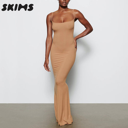 SKIMS HIRE SOFT LOUNGE吊带连衣裙宋妍霏周洁琼莫代尔包臀长裙女 - 图3