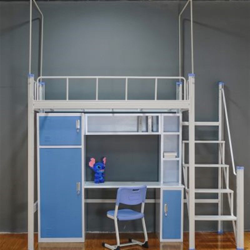 宿舍上床下桌组合床公寓铁艺床员工寝室上床下衣柜加宽加厚高架床,淘宝优惠券,粉丝福利购,淘宝优惠卷