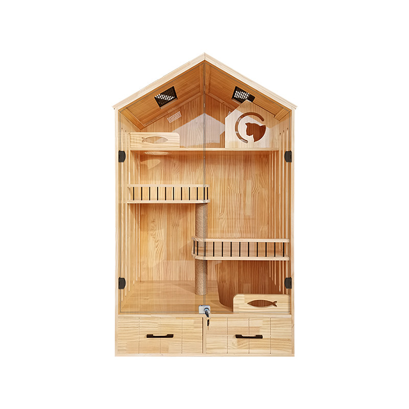 猫别墅家用实木猫笼子猫窝猫柜室内家用猫舍猫屋超大猫别墅猫房子,淘宝优惠券,粉丝福利购,淘宝优惠卷