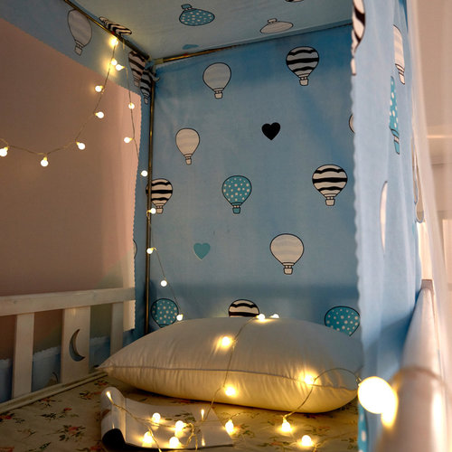 子母床蚊帐上下铺一体1.5m双层床1.2梯形高低儿童床伸缩支架家用 - 图2