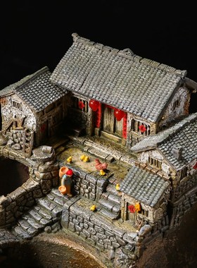 恰是人间惊鸿客,墨染星辰云水间!创意流水摆件边几装饰灯笼可亮