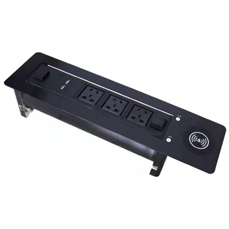 爱瑞堡手动翻转插座家用桌面办公会议室专用嵌入式多功能面板 - 图3