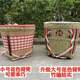 Handmade bamboo baskets in various plastic colors