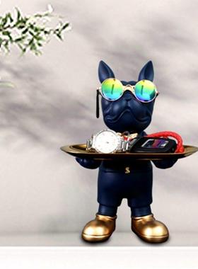 北欧轻奢法斗托盘收纳摆件