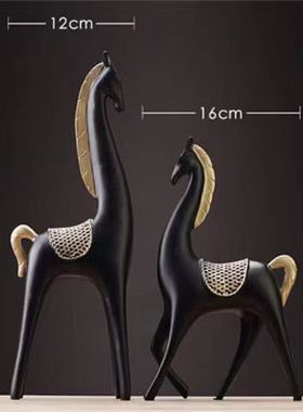 欧式平步青云招财马树脂工艺品客厅电视柜酒柜装饰品商务摆件礼品