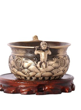 全黄铜  黄铜貔貅聚宝盆  工艺品摆件  厂家