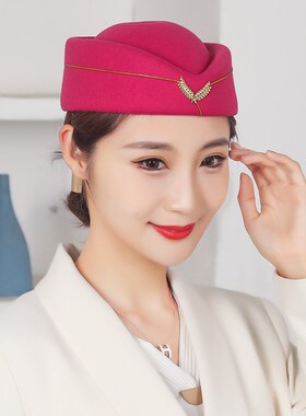 酒店前台礼仪空姐帽仪仗鼓队乐队演出舞蹈礼帽乐队制服乘务员帽子