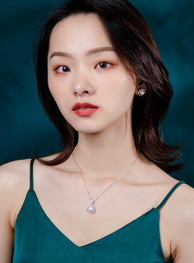 单颗大珍珠项链女妈妈款送妈妈长辈时尚款纯银吊坠2021年新款礼物