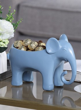 大象软装饰品现代简约轻奢进门口鞋柜玄关客厅放钥匙收纳桌面摆件