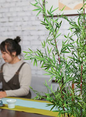 七茉假盆景仿真竹子室内外落地大绿植橱饰