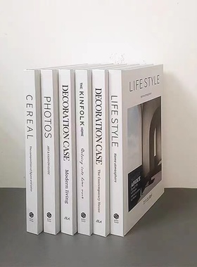 样板房软装饰品道具书外文真翻译假书陈列摄影道具