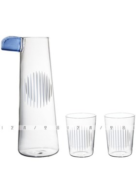 空合可爱样板间冷水壶水杯子套装售楼部水吧厨房吧台简约玻璃茶具