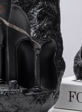 新中式禅意博古架假山树脂雕塑摆件样板间客厅茶几茶室家居装饰品