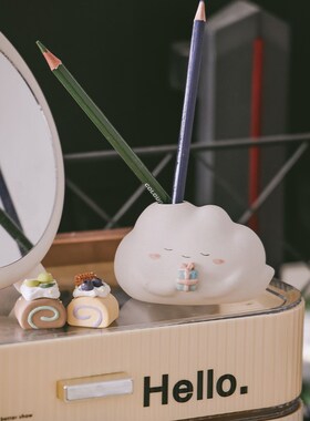 原来是泥手工陶瓷迷你小花瓶圣诞树可爱小花器桌面摆件家居装饰品