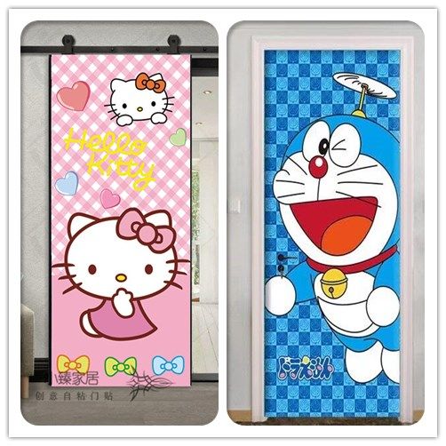 佩奇墙门木门翻新门纸自粘创意玻璃衣橱卧室旧门翻新防水,淘宝优惠券,粉丝福利购,淘宝优惠卷