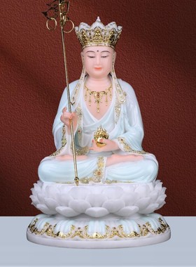 汉白玉释迦牟尼佛像观音菩萨家用供奉地藏王菩萨弥勒佛全堂佛摆件