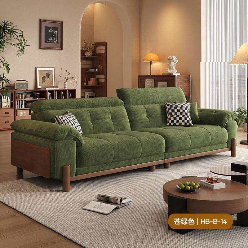 森彧奶油中古风实木枫颂布艺沙发小户型客厅简约雪尼尔可拆洗沙发,淘宝优惠券,粉丝福利购,淘宝优惠卷