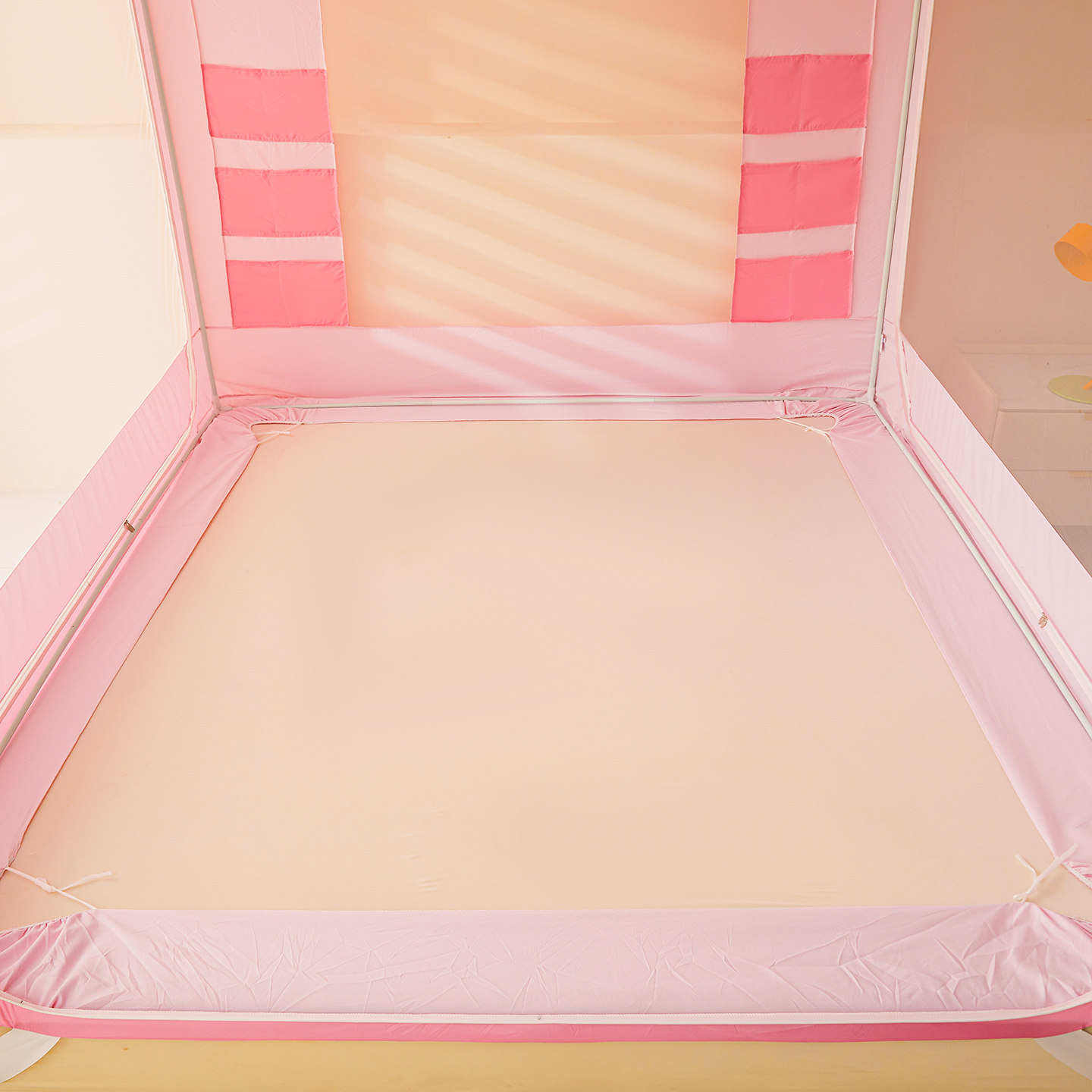 2025新款全底印花遮光帘坐床蚊帐A类三开门全包防摔防尘1.8米床幔,淘宝优惠券,粉丝福利购,淘宝优惠卷