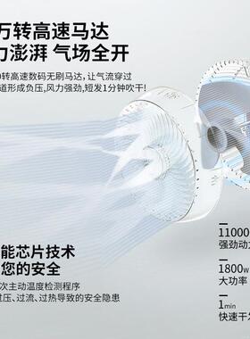 Easybae高速吹风机P390静音大功率负离子护发发型师专用速干造型