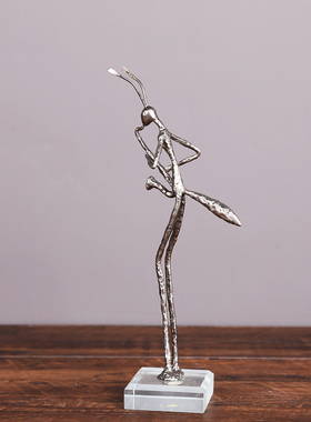 北欧抽象摆件铁艺锌合金蚂蚁乐手乐队摆件 电视柜酒柜家居装饰品