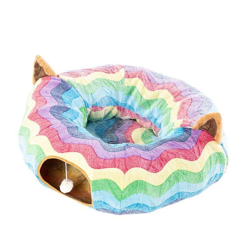 宠物保暖毛绒小窝宠物窝带隧道猫窝保暖宠物用品狗床宠物床宠物垫,淘宝优惠券,粉丝福利购,淘宝优惠卷