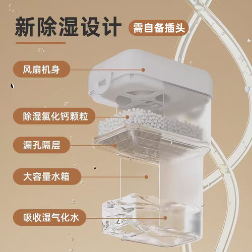 【洁丫头】氯化钙除湿机强力吸湿去潮去霉安全环保节能重复使用 - 图0