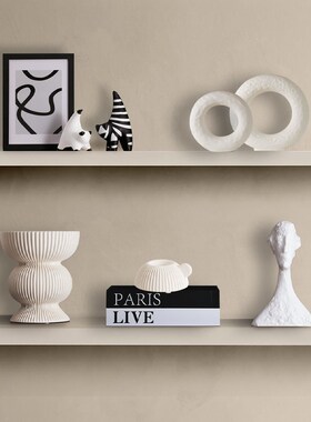 现代抽象艺术酒柜装饰品民宿客厅电视柜样板房间软装摆设