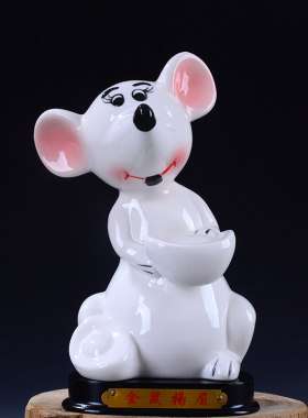 漂亮彩色十二生肖陶瓷鼠牛虎兔龙蛇马羊猴鸡狗猪 装饰工艺品