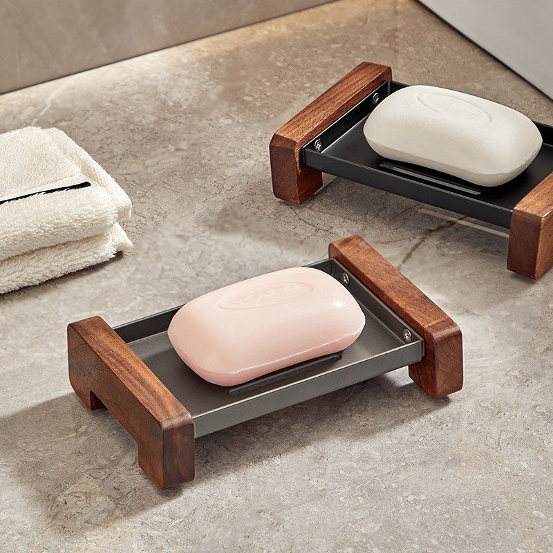 胡桃木肥皂盒家用卫生间台面沥水盒高档浴室洗手台香皂盒子肥皂碟,淘宝优惠券,粉丝福利购,淘宝优惠卷