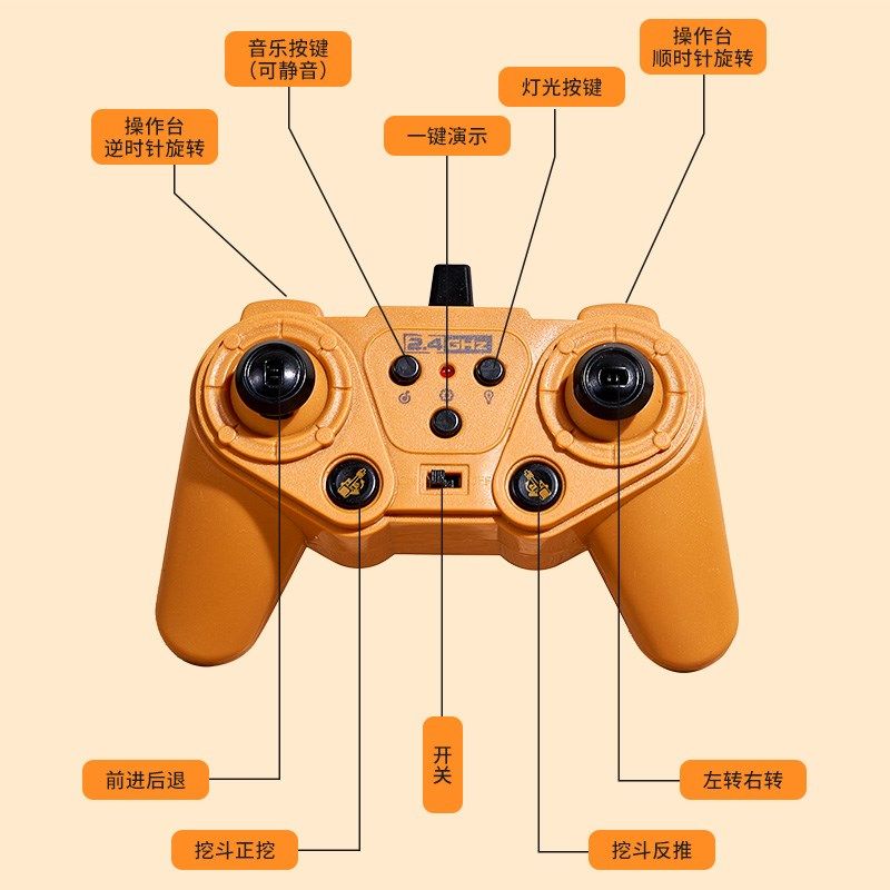 遥控挖掘机男孩大号玩具车合金工程汽车儿童电动挖土机挖机超大型,淘宝优惠券,粉丝福利购,淘宝优惠卷