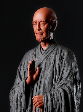 久造中式弘一法师摆件陶瓷人物雕塑家居创意高端会所玄关装饰摆设