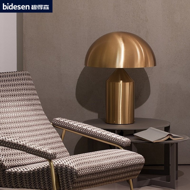 意大利设计师台灯沙发旁蘑菇灯卧室床头灯极简办公桌台灯书房台灯 - 图2