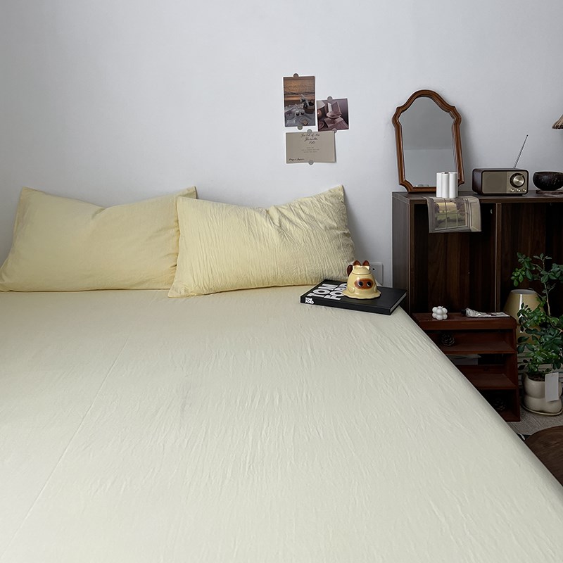 单件床单床笠1.8米床罩床套三件套水洗棉单双人枕套床垫防尘宿舍4 - 图1