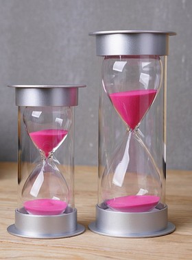 沙漏摆件计时器儿童防摔30/60分钟时间创意流沙瓶家居装饰品摆件