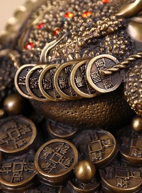 新匠人纯铜金蟾摆件三脚蟾蜍财源广进招财进宝