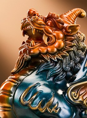 铜貔貅摆件招财镇宅聚财皮丘一对客厅玄关办公室桌面装饰开业礼物