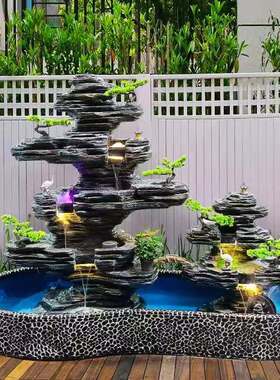 小倩大型假山f流水喷泉公司阳台酒店水景户外别墅庭院花园风水摆