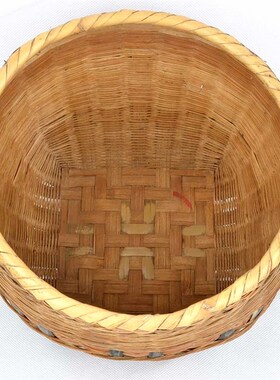 贵州省收藏袖珍型纯手工竹编收纳筐 家居记忆怀旧实拍工艺品竹篓