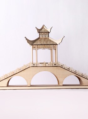 现代新中式金属镂空建筑凉亭摆件样板房间售楼处酒店X会所软装饰