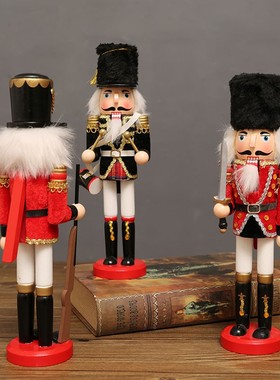 胡桃夹子木偶人士兵摆件创意儿童卧室装饰品酒柜客厅房间桌面摆设