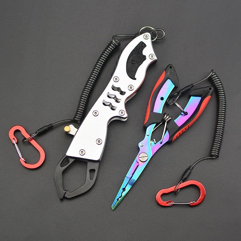 铝合金控鱼器不锈钢控鱼钳夹鱼器取钩器路亚钳多功能钓鱼钳子套装,淘宝优惠券,粉丝福利购,淘宝优惠卷