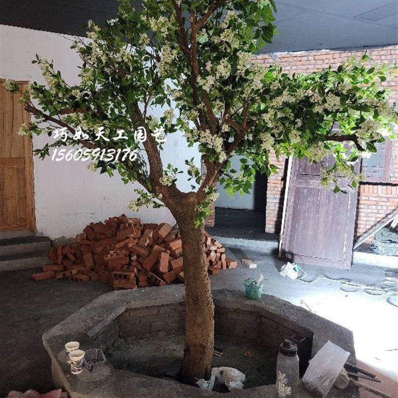 仿真桂花树酸角树大型仿真树许愿树酒店商场大堂中秋节装饰落地摆,淘宝优惠券,粉丝福利购,淘宝优惠卷