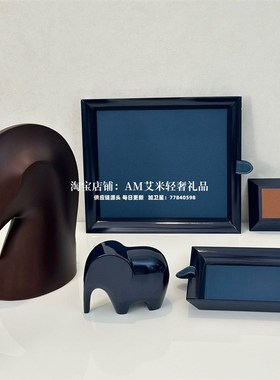 欧式奢品摆件招财小象小马手工漆面客厅书房桌面镇纸样板间装饰品